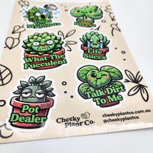 Load image into Gallery viewer, Cheeky Plants Sticker Sheet (Sheet of 6) - Cheeky Plant Co.
