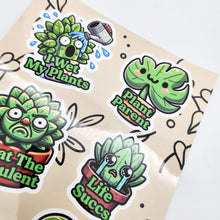 Load image into Gallery viewer, Cheeky Plants Sticker Sheet (Sheet of 6) - Cheeky Plant Co.
