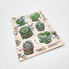 Load image into Gallery viewer, Cheeky Plants Sticker Sheet (Sheet of 6) - Cheeky Plant Co.