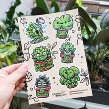 Load image into Gallery viewer, Cheeky Plants Sticker Sheet (Sheet of 6) - Cheeky Plant Co.