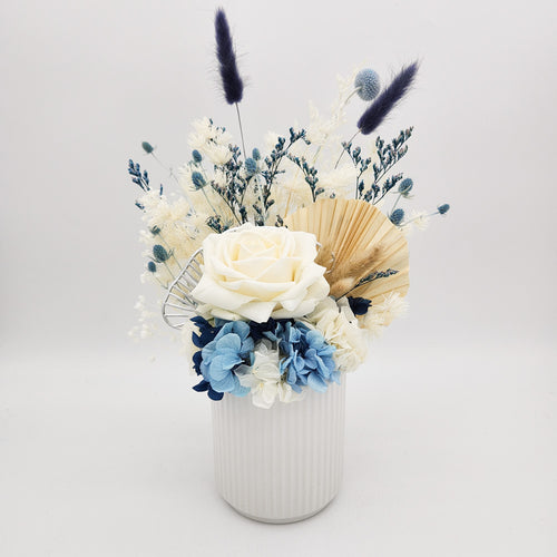 Congratulations Dried Flower Arrangements - Blue - Sydney Only