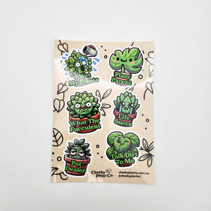 Cheeky Plants Sticker Sheet (Sheet of 6) - Cheeky Plant Co.