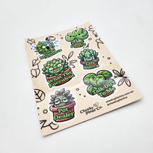 Load image into Gallery viewer, Cheeky Plants Sticker Sheet (Sheet of 6) - Cheeky Plant Co.
