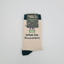 Load image into Gallery viewer, Plant Lover Socks - What The Fucculent - Cheeky Plant Co.
