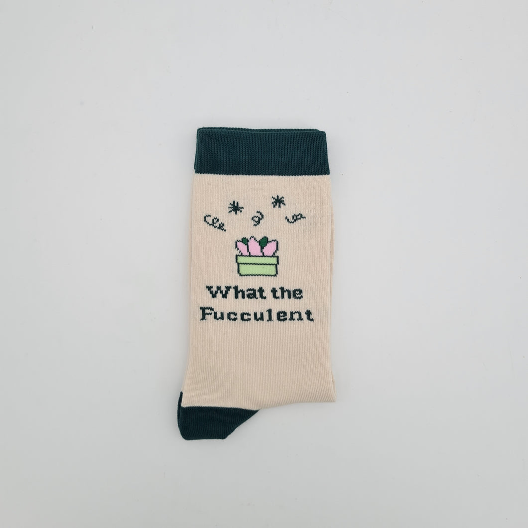 Plant Lover Socks - What The Fucculent - Cheeky Plant Co.