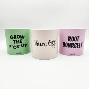 Trio Succ It Up Pots Pack - Cheeky Plant Co. Pots - 12.5cmD x 12cmH - International