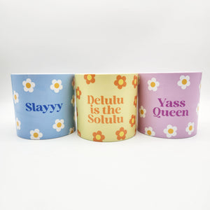 Trio Slay Queen Pots Pack - Cheeky Plant Co. Pots - 12.5cmD x 12cmH - International