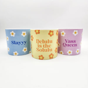 Trio Slay Queen Pots Pack - Cheeky Plant Co. Pots - 12.5cmD x 12cmH - International