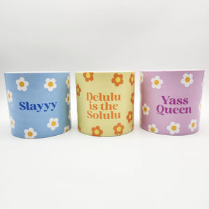 Trio Slay Queen Pots Pack - Cheeky Plant Co. Pots - 12.5cmD x 12cmH - International