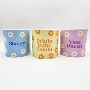 Trio Slay Queen Pots Pack - Cheeky Plant Co. Pots - 12.5cmD x 12cmH - International