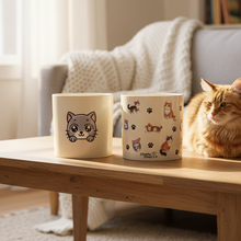 Load image into Gallery viewer, Cute Cats Duo Pack - Cheeky Plant Co. Pots - 12.5cmD x 12cmH - International
